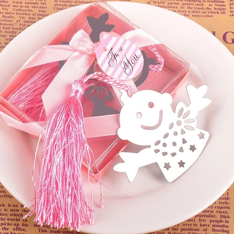 10 шт. милый счастливый мальчик сине-розовый детский Закладка сувениры для