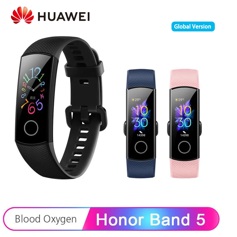 Фитнес трекер Huawei Honor Band 5 Смарт браслет глобальная версия активно матричные осид