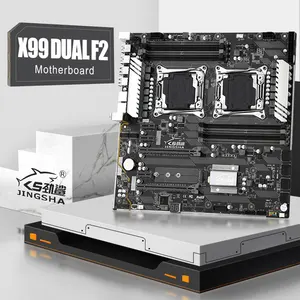 JINGSHA X99 Dual F2 Motherboard Support LGA2011-3 Inter Xeon E5 V3 8* DDR4 1600/1866/2133/2400 MHz  ECC REG RAM 10*SATA3.0 M.2 SSD