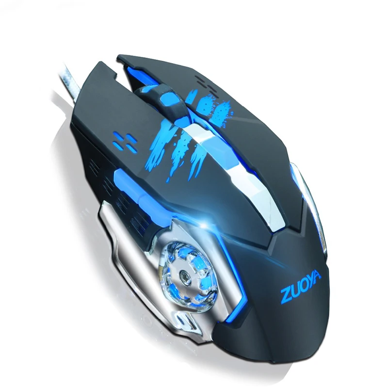 ZUOYA игровая мышь USB Проводная оптика Micel светодиодный игровой коврик с подсветкой