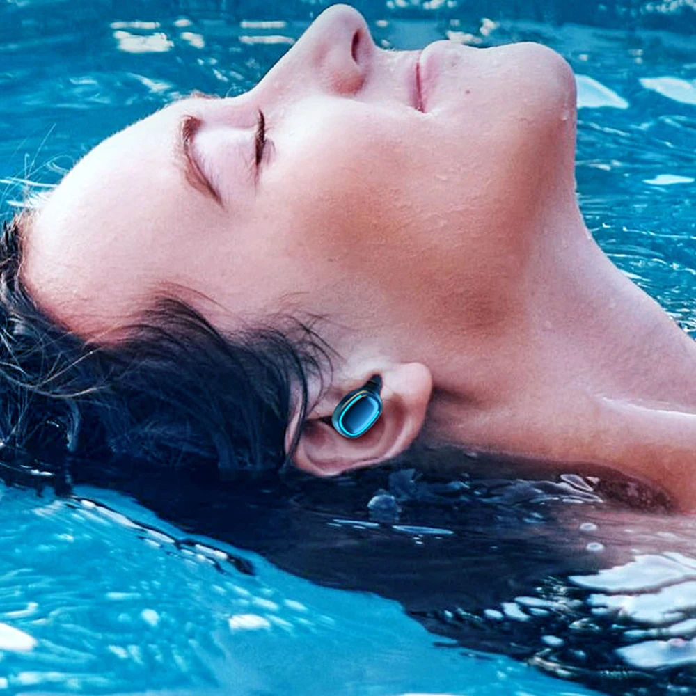 Мини-наушник Bluetooth TWS беспроводные F9 спортивные водонепроницаемые 8D стерео