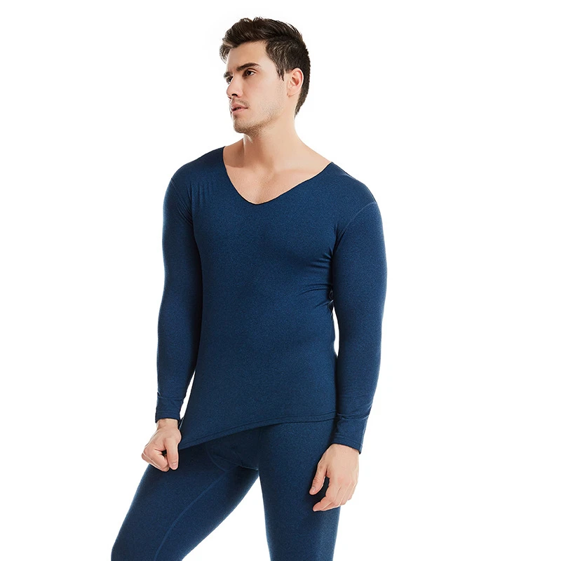 Men Thermal Underwear Big Large Waist L-5XL Long Jhons Winter Warm Clothes Seamless Tops Buttoms Sets