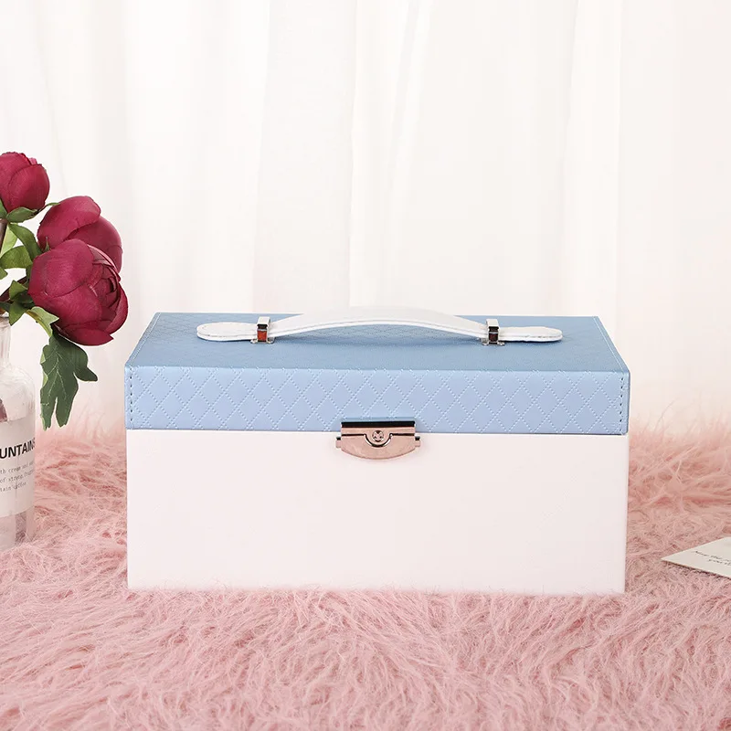 Портативная шкатулка для ювелирных украшений многоуровневый декоративный бокс