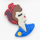 Модные большие акриловые броши и булавки для девушек для женщин, женские элегантные резиновые заколки для лацканов, женские значки, броши, ювелирные изделия