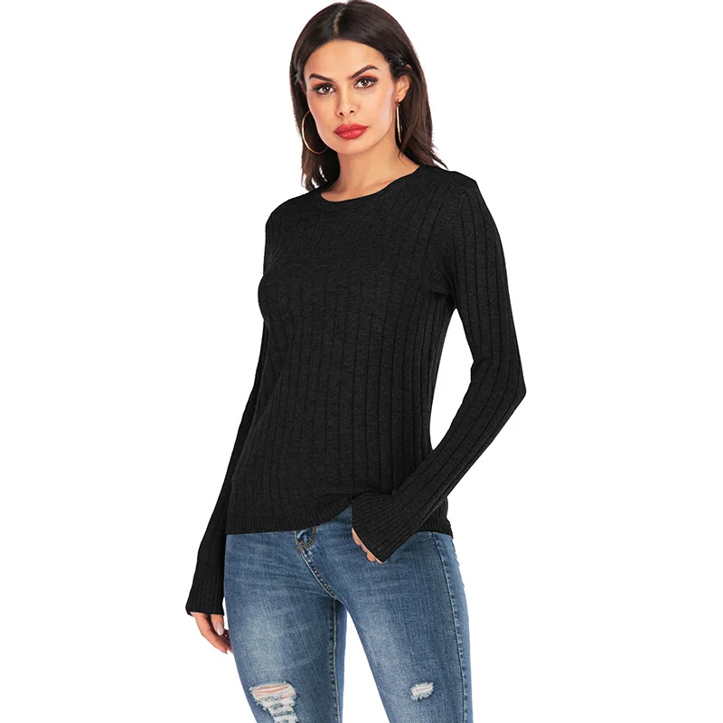 Suvance Autumn Winter Office Lady Knitted O Neck 3 Solid Color One Size Sweater Fashion Slim Women Basic Pullover Jl-yh150 | Женская