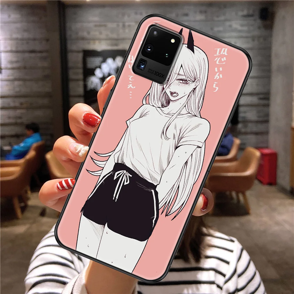Чехол для телефона Anime Chainsaw Man для Samsung Galaxy Note 4 8 9 10 20 S8 S9 S10 S10E S20 Plus UITRA Ultra черный трендовый корпус 3D на.