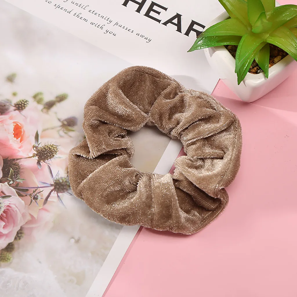 1 шт. Velluto Scrunchies Fasce Accessori Per Capelli Donne Ragazze Capelli Elastici Cravatta In Gomma anello corda per cape