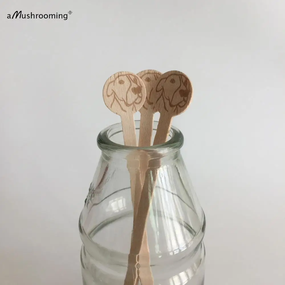 Деревянные палочки для кофе x200 персонализированная монограмма домашних