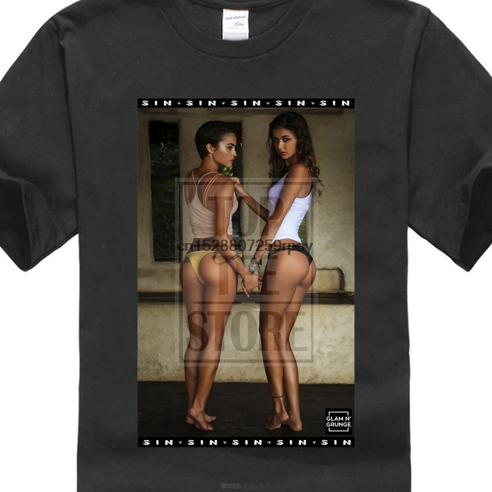 Футболка мужская повседневная из хлопка с коротким рукавом сексуальные девичьи