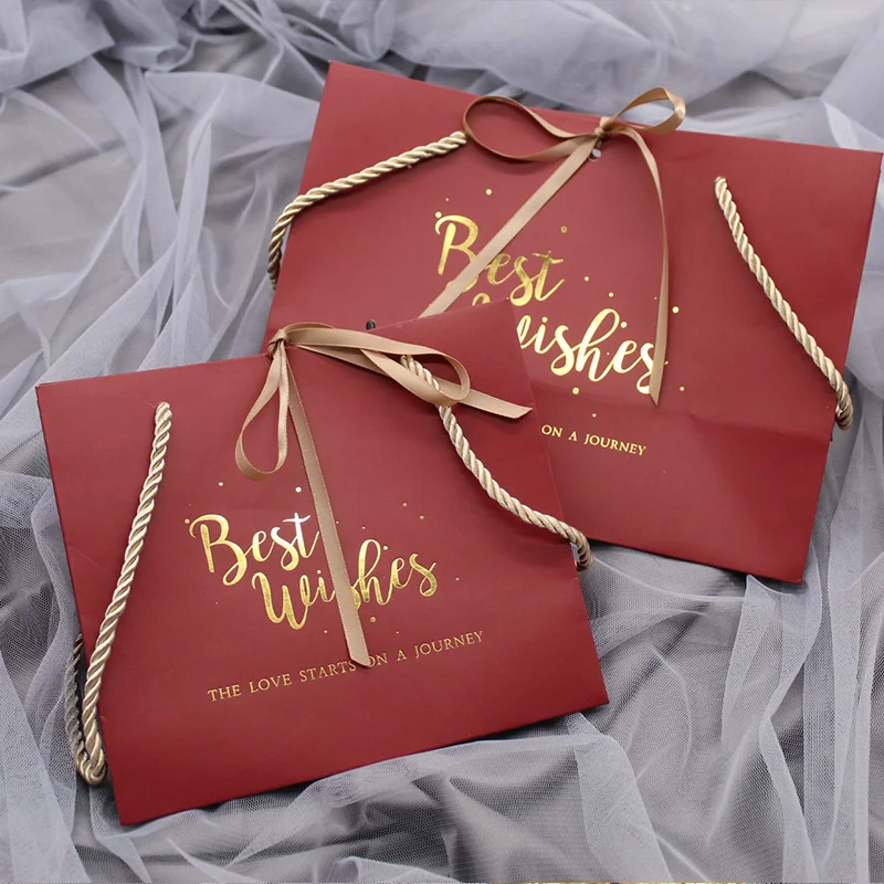 10 шт. сумка для покупок бумажная коробка конфет подарочные сумки с ручками