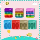 Антистрессовые игрушки-антистресс с пузырьками, игрушки-антистресс, Сжимаемый силиконовый сенсорный калькулятор, игрушки с простым затемнением для детей, для раннего развития детей