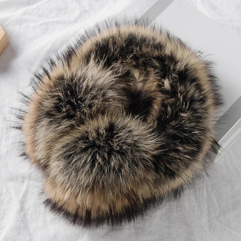 2020 новые женские теплые наушники из натурального меха енота с динамиком мягкие