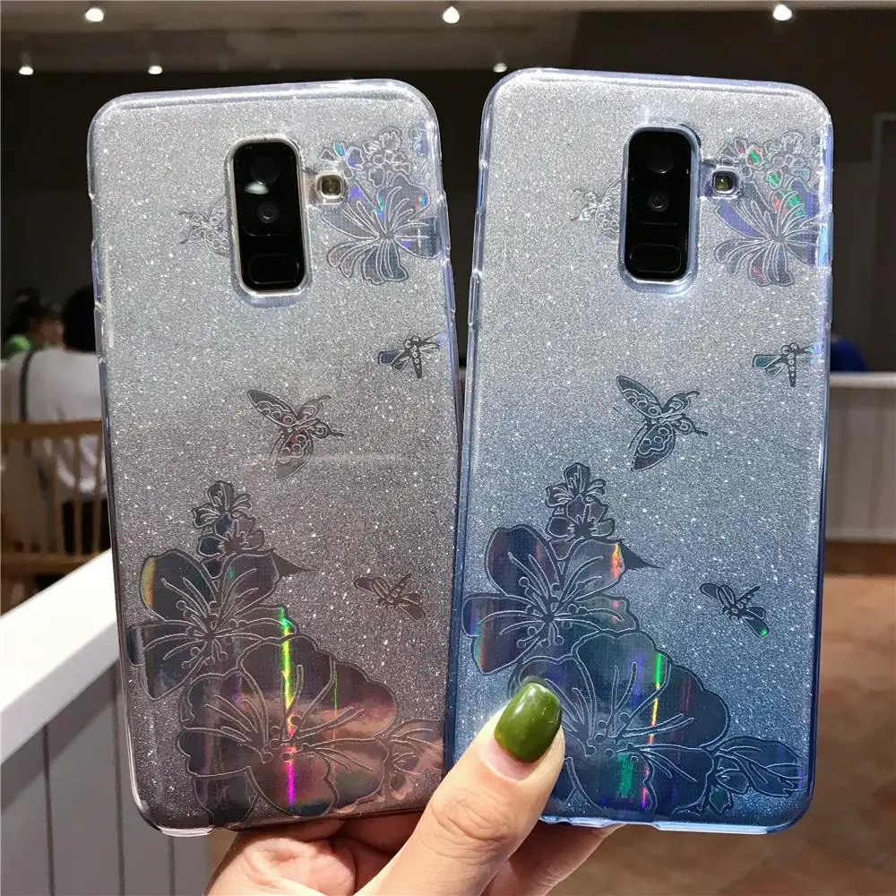 Градиент Buterfly Цветок Блестящий чехол для Meizu 15 M6T M6S M5S M5C M6 M5 Note M3 U20 U10 MX6 Pro 6 Чехол