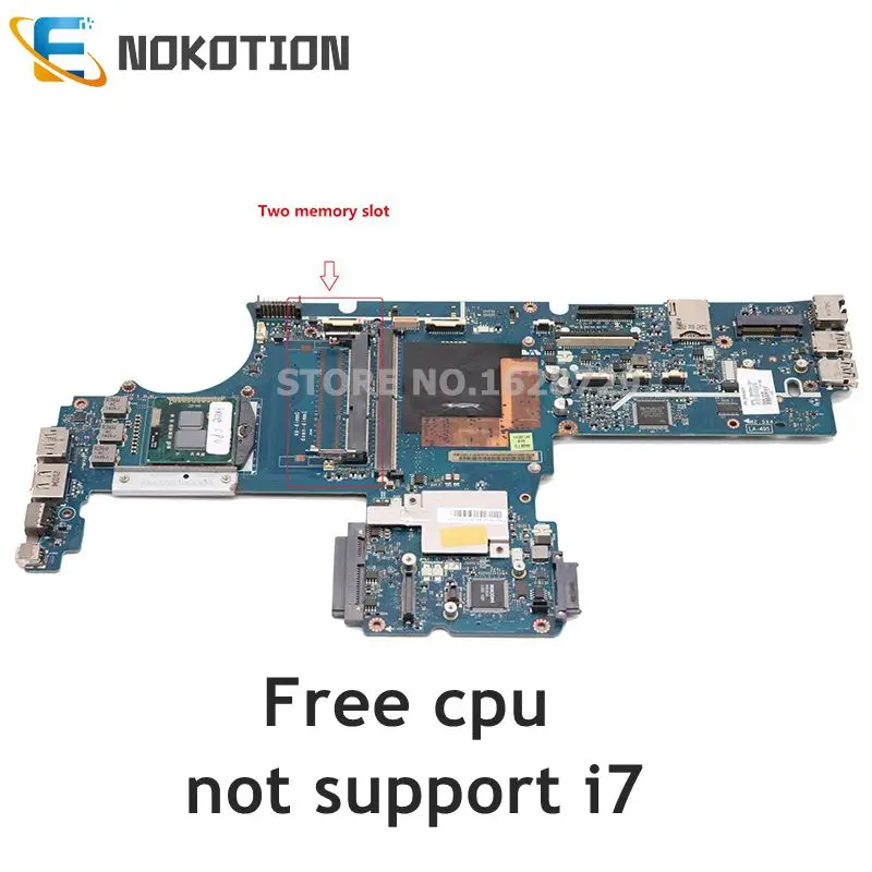 

NOKOTION 595764-001 LA-4951P Mainboard for HP 8540P 8540W Laptop motherboard QM57 DDR3 Free cpu with graphics slot