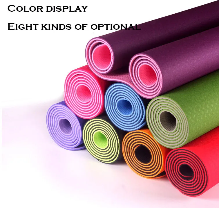 

Yoga Mat With Position Line Fitness Gymnastics Mats Double Layer Non-slip Beginner Sport Carpet Pads Women 6mm Mats Yoga