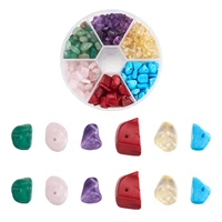 approx 350pcsbox 712x58x35mm 6 color irregular natural stone beads chips with 0 3mm hole for diy earring bracelets