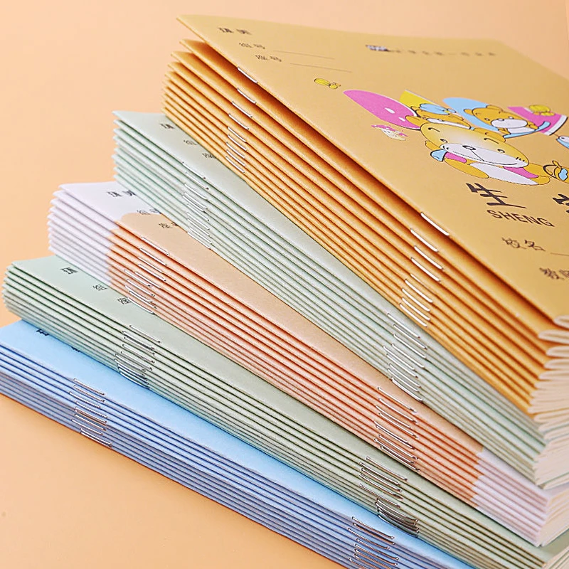 

10pcs/setChinese Character Calligraphy Maths English Drawing Exercise Workbook Pencil Write Notebook Copybook TianZi PinYin Book