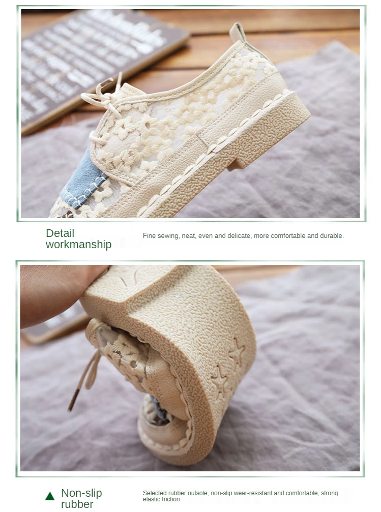 

2021 women's sports shoes fashion casual flat shoes summer lace sandals women's breathable all-match student lace-up shoes