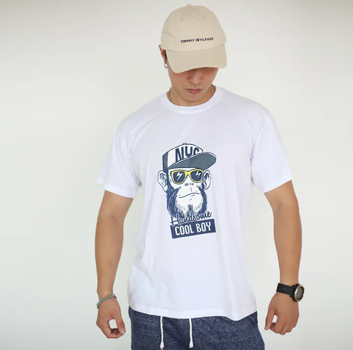 Мужская модная повседневная футболка с коротким рукавом 2486|Мужские футболки| |