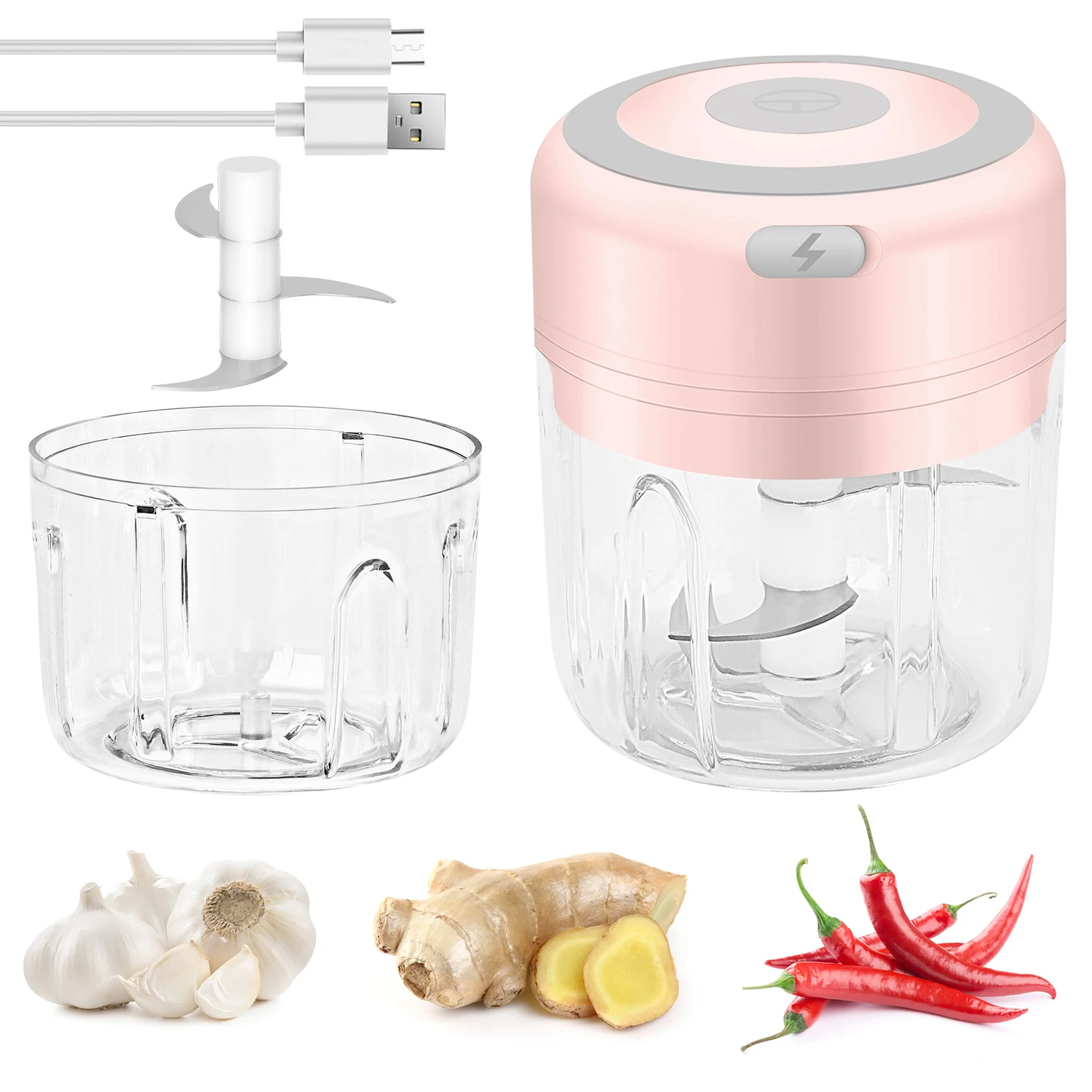 100/250 мл Usb электрическая давилка чеснока чеснок Пресс овощ перец чили мясо