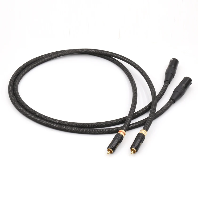 

Pair QED Signature Silver Plated Interconnet Cable With WBT-0144 RCA Plug to XLR Male Connector Plug