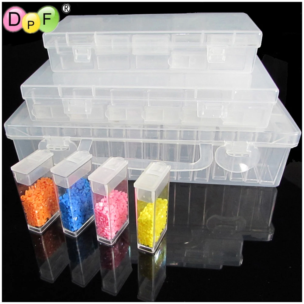 

DPF New Diamond embroidery diamond painting tool Daimond transparent plastic storage box, jewelry Drill Storage Box Gift