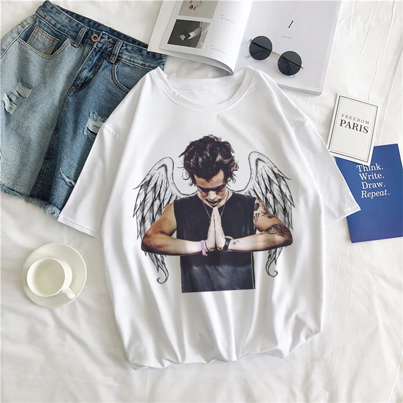 

2020 Harajuku Fine Line RipT-shirt Unisex Geek Hip-hop Tshirts Funny Aesthetic Casual Harry Styles Cartoon Graphic Tops&tee