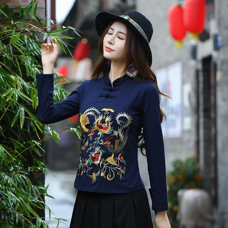 Женская футболка с вышивкой в стиле Харадзюку | одежда