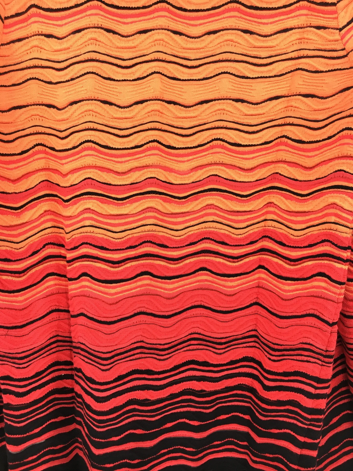 

Micosoni Women's Top Wave Striped Retro Tie-Dye Long-Sleeved Cardigan 2021 New Green Orange Plus Size S-XL Vintage Sweater