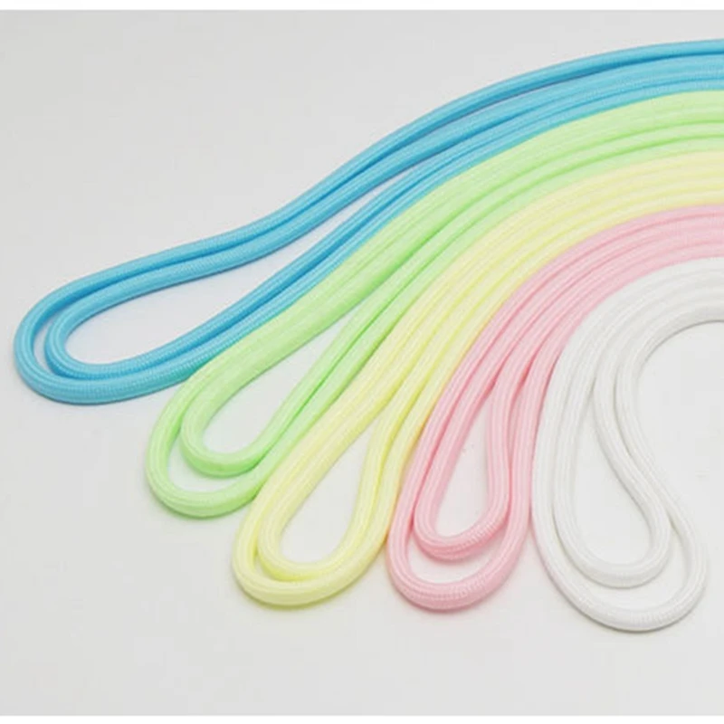 Luminous Shoelaces Glow In The Dark Night Color Round Fluorescent Shoelace Sports Canvas Shoelaces Adult children Shoe Laces