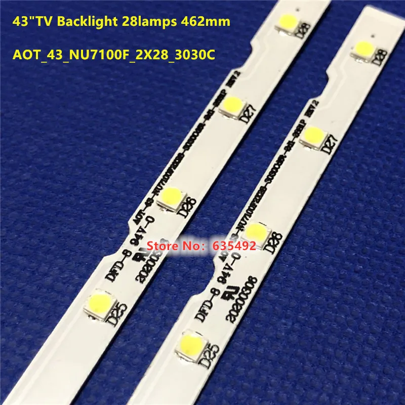 100% Новые светодиодные ленты 28 лампы для Samsung 43 &quotТВ UE43NU7440 UE43NU7170U UE43NU7100U UE43NU7020