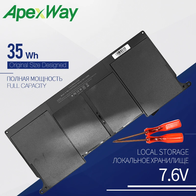 35Wh Аккумулятор для ноутбука Apple A1406 MacBook Air 1" A1465 A1370(производство 2011