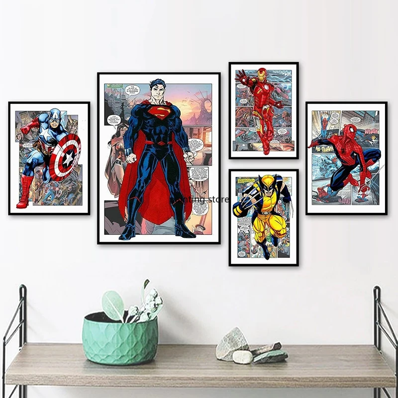

Marvel Avengers Iron Man 5D Full Round Colorful Diamond Painting Cross Stitch Kits Mosaic Diamond Embroidery Kid's Room Decor