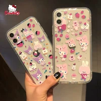 sanrio melody kuromi cartoon phone case for iphone13 13pro 13promax 12 12pro max 11 pro x xs max xr 7 8 plus cover