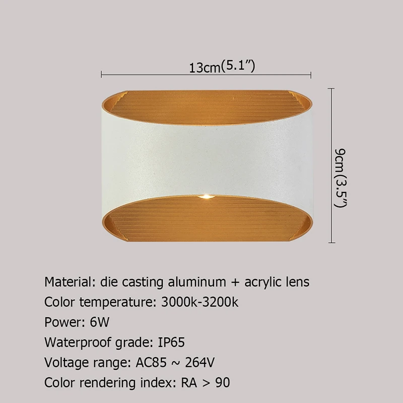 AOSONG водостойкие настенные светильники современные наружные бра для патио 220 В 110