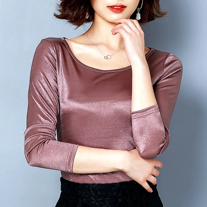 

blouses woman 2019 Autumn Fashion Women Blouses Long Sleeve O-neck Women Tops and Blouses Casual Solid Women Clothing 5479 50