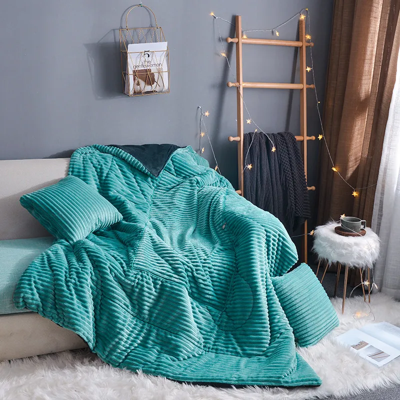 2 в 1 с украшением виде кристаллов бархат складное многофункциональное Одеяло Подушка автомобиля под спину