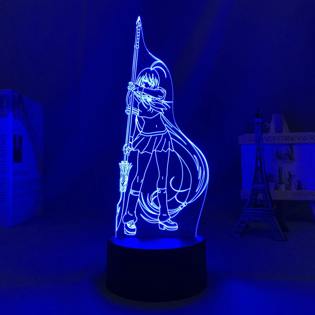 

Anime Action Figures Led Night Light Manga Ikki Tousen Kanu for Kids Bedroom Decorative Lamp Kawaii Room Decor Bedside Lamp