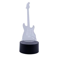 new 3d electric guitar night light 7 color led change touch switch table desk lamp art light christmas gift valentines kids gift