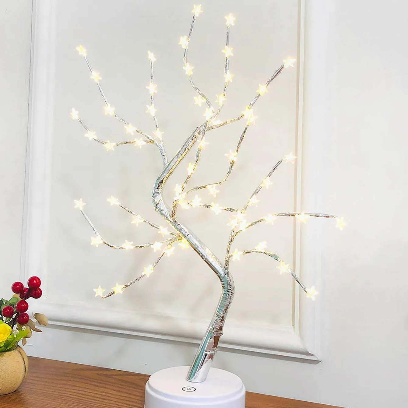 Оригинальный светодиодный светильник ALIWARM белого цвета с 60 белыми звездами