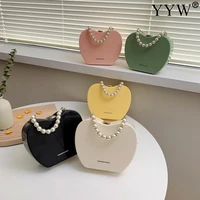 apple shape luxury designer handbag with pearl hanging strap bags 2021 women brand design cross body bag trend womens bag 2021