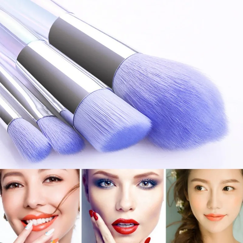 

7pcs Purple Bristles Makeup Brush Set Loose Powder Brush Foundation Eyeshadow Blush Brush Makeup Tool S1