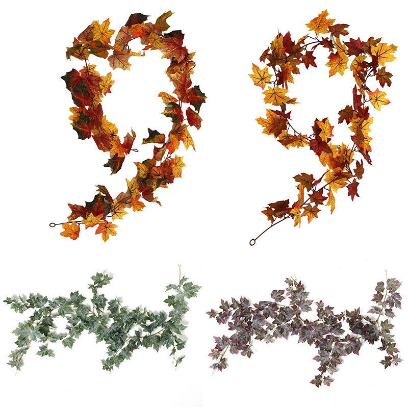 

Искусственная лоза осенний кленовый лист искусственный венок листья ротанга искусственный сад свадебное украшение венок