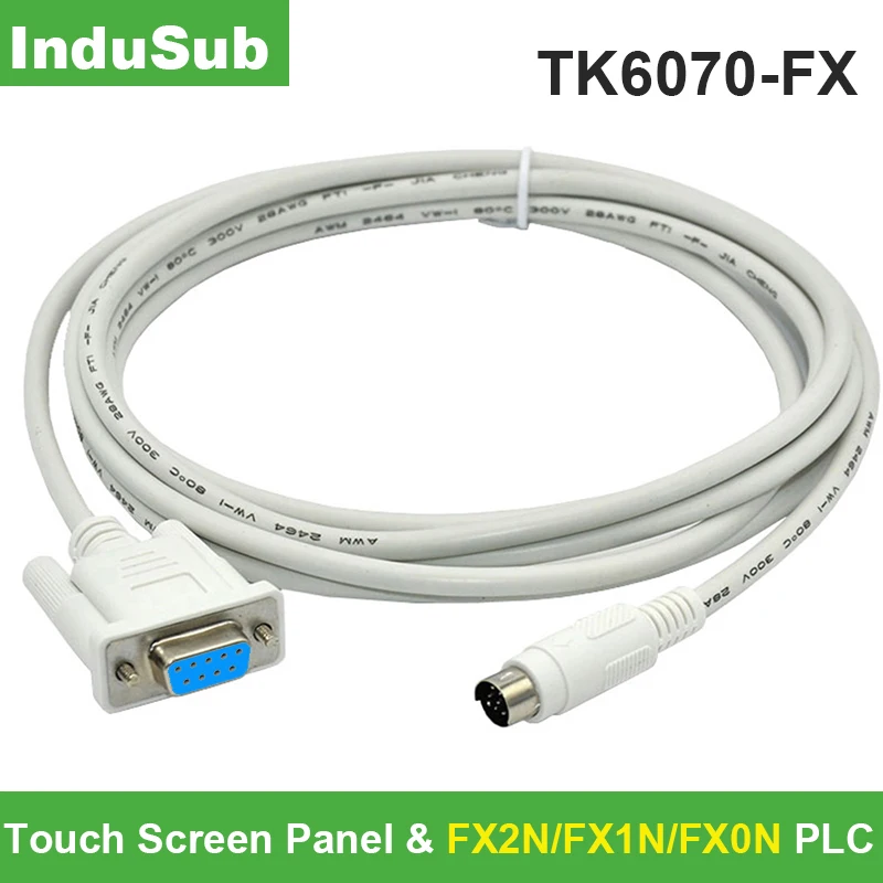 TK6070 FX совместимый программный кабель Сенсорная панель и FX2N/FX1N/FX0N Series PLC|Сетевые