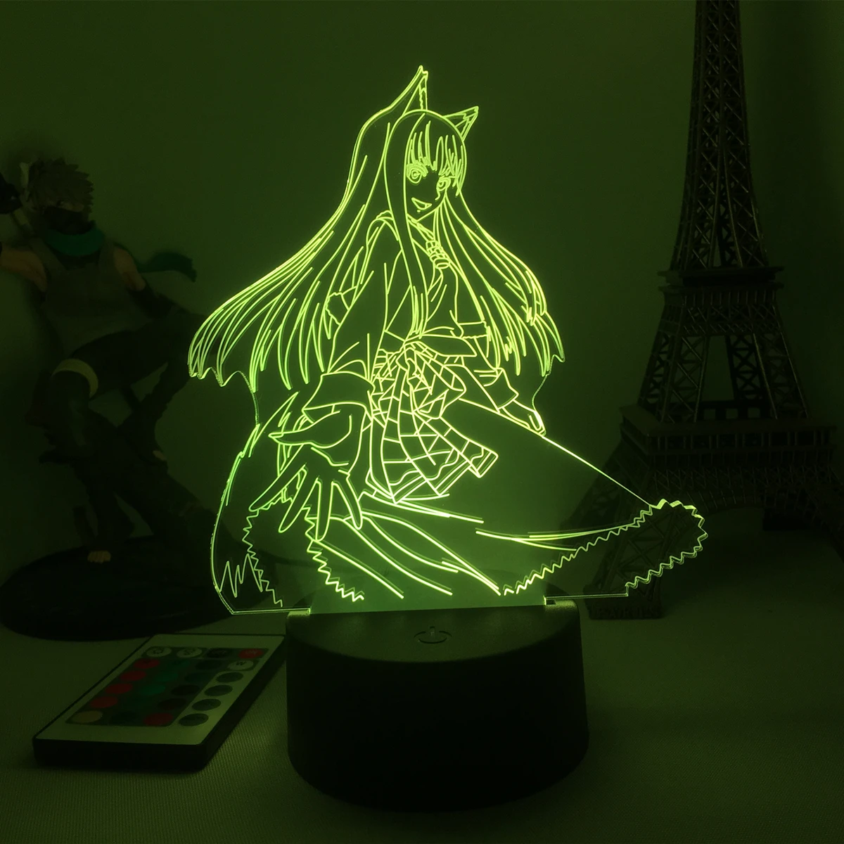 Аниме Spice and Wolf Holo фигурный светодиодный светильник для спальни Декор ночной