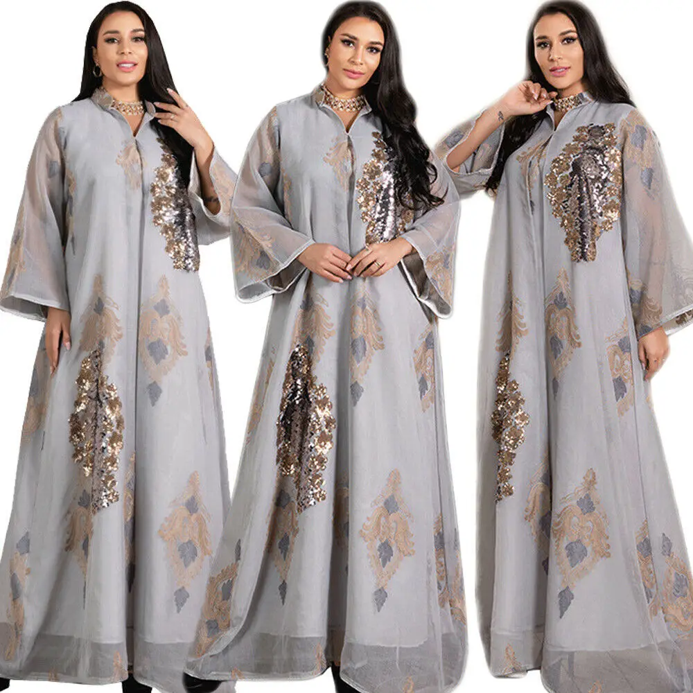 Женское кимоно с блестками Abaya, женское кимоно, кафтан с блестками, женское платье для арабвечерние Дубая, платье Burqa Jalabiya