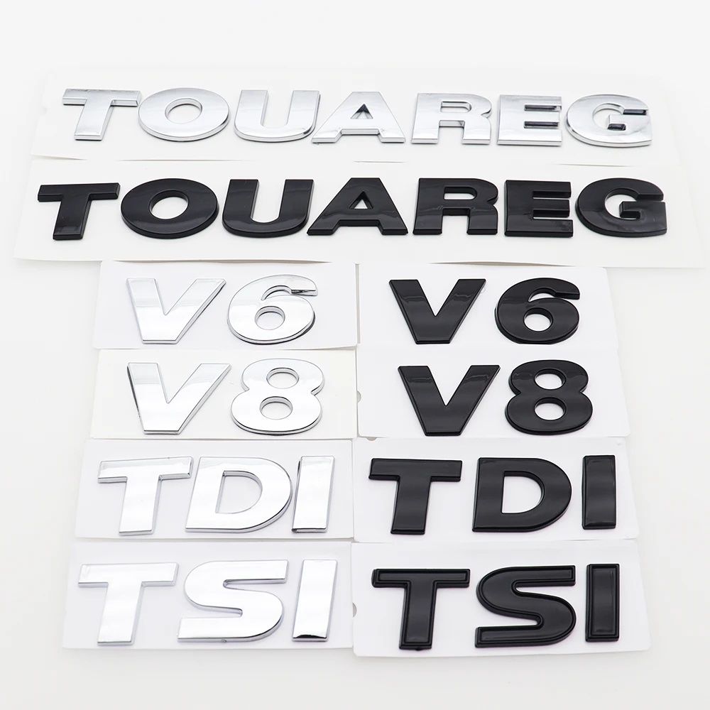 1 шт. 3D наклейка из АБС-пластика TOUAREG V6 V8 TDI TSI автомобильная с логотипом креативное