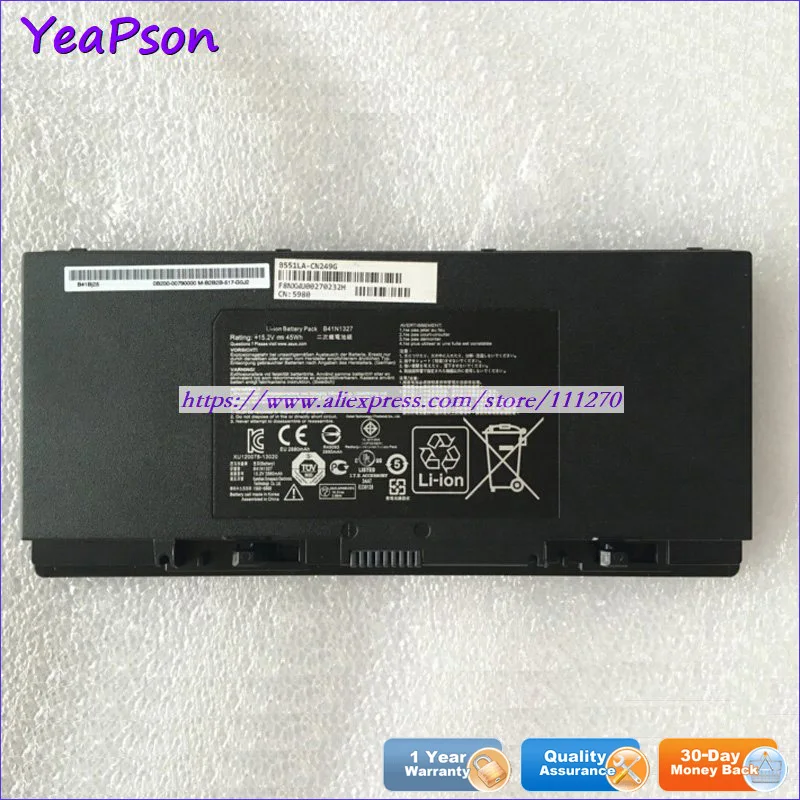 Аккумулятор Yeapson B41N1327 15 2 в 45 Вт ч для ноутбука Asus ASUSROG B551L B551LA B551LG | Компьютеры и