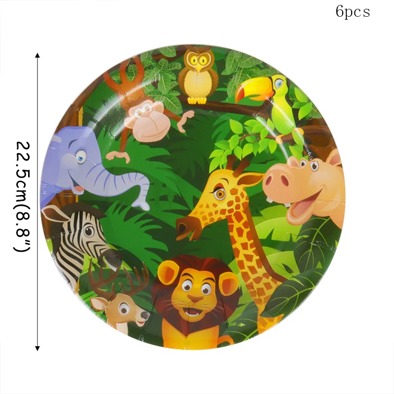 

Joy-Enlife Animal Ballons Birthday Jungle Party Safari Party Disposable tableware Animal Cake topper Baby Shower Decorations