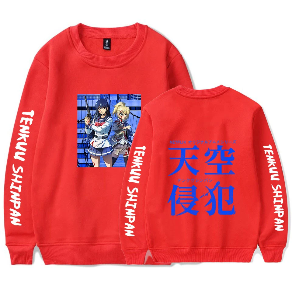 

High-Rise Invasion O-Neck Hoodie Japanese Anime Print Full Sleeve Fashion Clothes All-Match Unisex Sweatshirt